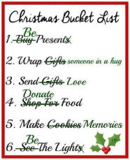Christmas bucket List